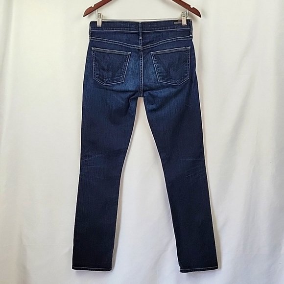 Citizens of Humanity Mid Rise Slim Straight Jeans Dk Wash Size 27 - Picture 1 of 12
